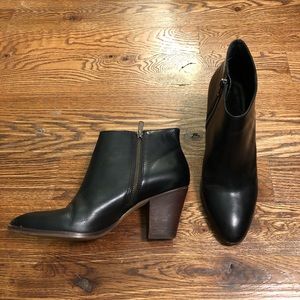Leather J Crew Ankle Booties